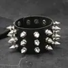 Pulseira Punk Nova Europeia e Americana Transfronteiriça Não Convencional com Pontas e Rebites Pulseira de Couro Gótica Pulseira com Rebites Masculina