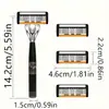 Generación transfronteriza pelo naranja seis capas manual maquinilla de afeitar maquinilla de afeitar Xiangyun mango de metal combinación de varios paquetes ventas
