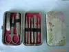Venta al por mayor de fábrica herramientas de belleza de acero inoxidable traje de manicura set de belleza set de 8 piezas traje de herramientas de manicura KHK063
