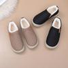Sapatos de pano antigos de Pequim Sapatos femininos de inverno de lã de algodão antiderrapante sola grossa Slip-on Botas de algodão da mãe forradas de lã Sapatos quentes engrossados