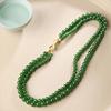 Colar de Safira de Taiwan Contas Redondas Colar de Jade Verde Espinafre Entrega ao Vivo Novo Design Colar de Jade Turquesa