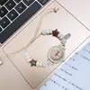 Pulseira de Relógio Feminina Artesanal Leite Ins Estilo Literário e Simples Relógio para Melhor Amiga Relógio para Estudante de Nicho