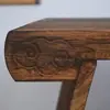 Mesa y Taburete Guqin de Estilo Antiguo, Mesa de Cultura China Tradicional, Mesa para Caligrafía y Pintura, Mesa Guqin Portátil Desmontable con Caja de Resonancia Hecha de Madera de Paulownia