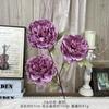 Peonía de 3 cabezas Flores Artificiales, Flores Hechas a Mano para Bodas, Flores de Seda, Flores Decorativas Artificiales, Arreglos para Bodas al por Mayor, Flores de Piso