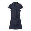 Ropa de Mujer Transfronteriza 2026 Estilo Europeo y Americano Nuevo Estilo Chino Mezcla de Lino Hebilla de Nudo Vestido Mini Falda Corta para Mujer K71927