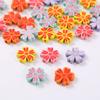 Madeira DIY Desenho Animado Flor Lascas de Madeira Brinquedos DIY para Crianças Contas de Madeira Palitos de Frutas Acessórios para Guia de Animal de Estimação Pingentes