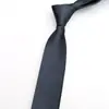 Fábrica en stock corbata de seda artificial color liso brillante para hombre y mujer formal de negocios estilo hecho a mano rojo negro 5cm
