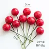 Decoraciones Navideñas de Simulación Transfronteriza Frutas Rojas Pequeñas Cuentas Navideñas Guirnalda de Manzanas Pequeñas Accesorios de Decoración de Ratán