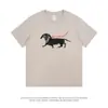 Óculos de Sol Masculino Camiseta com Estampa de Cachorro Masculino Novo Verão Americano Gola Redonda Solta Manga Curta Camisa Básica Casual Feminino Ins