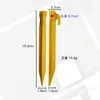 Estacas para tienda, Esteras de playa de plástico amarillo, Protección a prueba de viento, Estacas de plástico ultraligeras para suelo para exteriores, Montañismo, Stock listo de fábrica