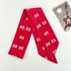 Xi Pu - Pañuelo de seda con lazo largo para el pelo, para mujer, con lazo, tocado, bufanda multifuncional bonita para niña