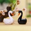 Pareja de Patos Blanco y Negro Adornos para Paisajismo Suculentas Adornos de Jardín Micro Paisaje Adornos para Jardinería en Maceta Estilo Caliente