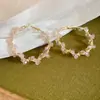 Humor Vibrante~ Brincos Coloridos com Contas de Cristal e Agulha Prateada, Design Único, Sensação de Luxo Leve e Alto Padrão, Brincos Femininos