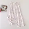 Pantalones de pijama de seda de algodón para mujer, de talla grande, finos y holgados, para uso en Internet, para embarazadas, con pierna ancha