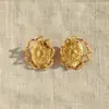 Pendientes de Nudo de Cuerda Sol Naciente de Aleación de Cobre Nicho Diseño Único Explosiones Pendientes Huecos Festivos Temperamento Joker Oreja