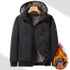 Chaqueta de Algodón Tallas Grandes M-8XL Estilo Nuevo 2026 Chaqueta Gruesa Acolchada de Algodón con Forro Polar para Hombre Cálida con Capucha Desmontable Ropa de Algodón Media