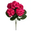 Flores de Begônia Artificiais Mais Vendidas na Amazon Transfronteiriças, Flores Artificiais para Sala de Estar de Casa, Flores de Seda de Gerânio, Simulação de Folhagem de Jardim