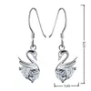 Múltiples Estilos de Aretes de Plata en Forma de Media Luna con Incrustaciones de Diamantes, Aretes Largos de Corazón de Moda, Accesorios de Alta Gama Estilo Francés para Celebridades de Internet