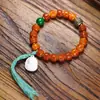 Pulsera Original de Fábrica Vintage de Hueso de Yak con Mantra de Seis Sílabas Xizang DIY Cuentas de Oración Vintage Rosario de Mano