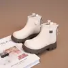 Dr. Estilo Retro Infantil. Botas Martens 2026 Primavera/Verano Nuevas Llegadas Moda Infantil Botas de Algodón Versátiles para Niños Medianos y Mayores Suela Suave Botines de Cuero