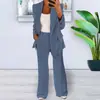 Primavera y Otoño 2026 Estilo Nuevo Moda Europea y Americana Color Sólido Ajuste Delgado Cárdigan Chaqueta Traje de Temperamento Conjunto de Traje para Mujer