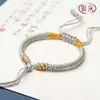 Novo Produto Flor de Gola Pulseira Corda Trançada Pulseira Semi-Acabada Estrela de Cinco Pontas Corda Vermelha Material para Fazer Sozinho Ferramenta de Polimento Joias
