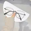 Gafas planas metálicas poligonales 2026 con montura ultrafina y ultraligera, bloqueadoras de luz azul, que dan forma al rostro, protectoras de ojos, montura de gafas planas