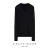 Nuevo Otoño/Invierno 2026 Suéter de Punto Sólido Simple 100% Cachemira con Cuello Polo para Mujer