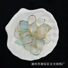 15*22mm Gelatina Dos Tonos Estampado en Caliente Pétalos de Loto Hecho a Mano DIY Accesorios para Joyería Accesorios Suministro de Celebridad de Internet Stock Disponible