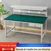 Bancada de Trabalho Antiestática de Camada Dupla com Luzes LED para Oficina, Linha de Montagem, Manutenção e Mesa de Operação de Linha de Produção