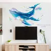 Pegatinas de ballena pegatinas de pared autoadhesivas sala de estar dormitorio decoración cálida pared habitación dormitorio de niños póster fondo papel tapiz