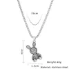 Nuevo Collar de Conejo Estilo Neutro Colgante Hip Hop Cadena para Suéter Fresca de Celebridad de Internet para Hombre Cadena para Suéter Accesorios