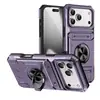 Capa de Celular para iPhone 17 Pro Max para Caminhada ao Ar Livre com Porta-Cartão, Capa Protetora Magnética Anti-Queda para Montagem em Carro Apple 15