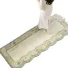 Juego de Dos Alfombrillas Retro Persas para Piso de Cocina con Patrón de Olas, Alfombrilla Absorbente de Agua y Aceite de Secado Rápido para Restaurante, Pasillo Largo, Felpudo Antideslizante
