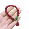 Pulsera de Arena Dorada Púrpura Cinabrio Natural Gato Lúcido Pulsera Simple Versátil Joyería Diseño de Nicho para Mujer