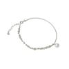 Pulsera de Perlas Asimétrica de Doble Capa Estilo Minimalista Cadena de Labios Empalmada Pulsera de Perlas de Concha Estilo Trendy de Celebridad de Internet para Dama 2026