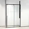 Box de Banheiro com Porta de Correr em Aço Inoxidável, Porta de Banheiro em Vidro Temperado, Divisória de Banheiro Customizada para Separação Seco-Molhado
