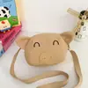 Linda Bolsa de Hombro de Cerdo de Dibujos Animados Casual Nuevo Estilo Japonés Billetera Moda Versátil Bolso para Teléfono de Niña Transfronterizo