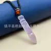 Colgante de Pluma de Calcedonia Blanca Tipo Hielo Natural, un Símbolo de Brillo y Éxito, Colgante de Joyería para Collar de Calcedonia al por Mayor