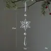 Decoración de Árbol de Navidad de Producto Nuevo Transfronterizo Colgante de Copo de Nieve Gota de Agua Copo de Nieve Acrílico Transparente Colgante de Joyería