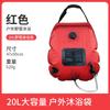 Bolsa de Chuveiro de Camping ao Ar Livre 20L Atualizada com Sensor de Temperatura, Bolsa de Água para Chuveiro Solar, Bolsa Dobrável para Armazenamento de Água para Banho