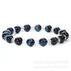 Europeu e Americano Venda Quente Transfronteiriça Joias de Pedra Olho de Tigre Redonda Cristal Poke Wear Pulseira com Contas Masculina e Feminina Vintage Feita à Mão