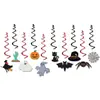 Novas Bandeiras de Decoração de Abóbora de Halloween, Banners de Decoração de Festa de Halloween de Bruxa e Fantasma, Decorações Espirais para Bolo