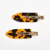 YHJ Accesorios para el Cabello Nuevo Vintage Geométrico Placa de Ácido Acético Pinza de Pico de Pato Pinza Cosmética Color Caramelo Pinza para Flequillo Pinza Lateral Pasador