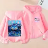 Sudadera con capucha y cremallera de tendencia con estampado Kpop, Anime y Dibujos Animados de Amazon para Niños y Niñas, Sudadera con Capucha para Primavera y Otoño para Niños de Edad Media y Mayores