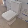 Exportación de Fábrica a Asia Central, Inodoro Split Montado en la Pared Trasera, Inodoro Cerámico de Baño de Descarga Directa Sifónica para Uso Doméstico