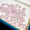 Anillo de Ágata Blanca Calcedonia Congelada de Lichi Tipo Hielo Natural Accesorios de Anillo de Pulsera Donut de Jade con Cuentas DIY