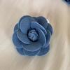 Pinza para el Cabello de Rosa de Mezclilla Pinza Elegante Diseño de Pinza de Agarre Pinza para el Cabello Pinza Rota de Perla Accesorios Azules para el Cabello para Mujeres