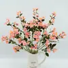 Arreglo de flores artificiales de seda de camelia de 2 puntas para mesa de comedor, decoración de plantas verdes, arreglo floral y decoración de ambiente comercial
