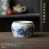 Bule gaiwan de cerâmica azul e branca estilo antigo, suporte para chá, conjunto de chá kung fu, xícara do mestre, xícara de chá, xícara de degustação, pote de chá